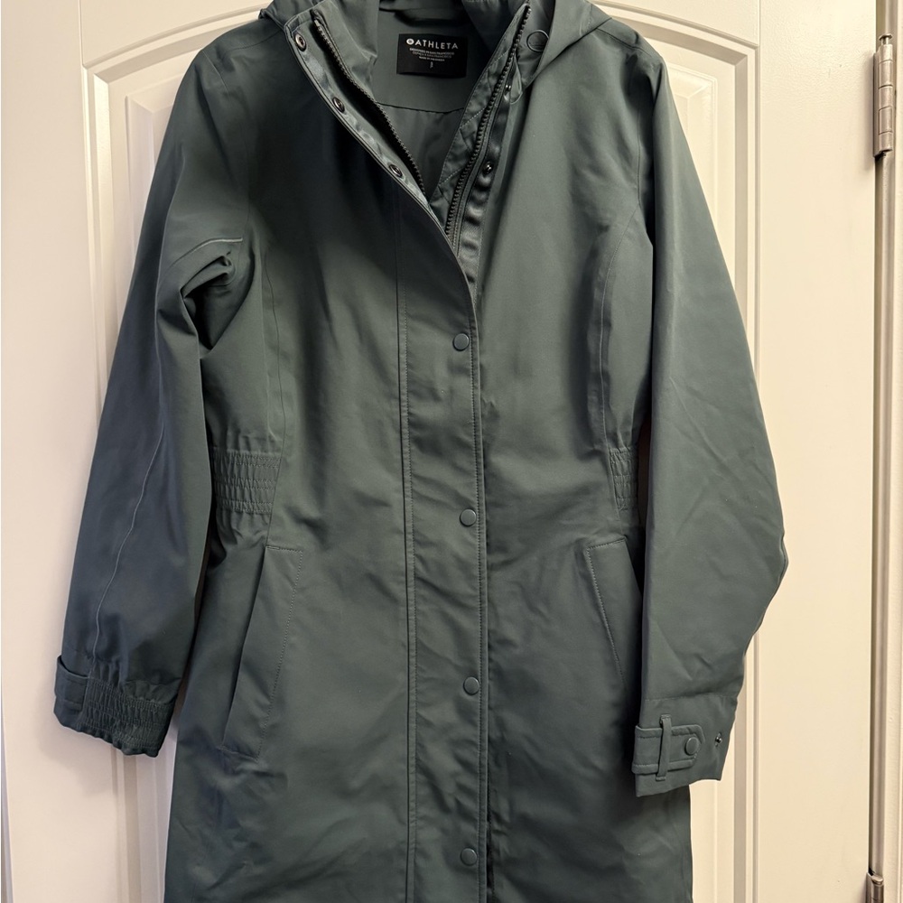 Athleta Women's Rain Jacket in Deep Green